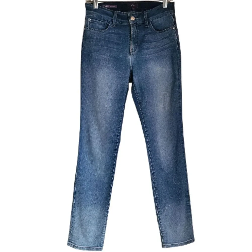 NYDJ leanne boyfriend denim jeans medium wash women's size 4